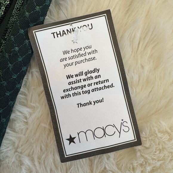 R&M Richards Green Sequined Sleeveless Keyhole Formal Evening Gown 8 NWT - Picture 6 of 12